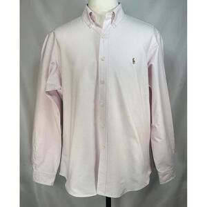 Ralph Lauren 100% Cotton Oxford Button Up Shirt Pink Mens XL